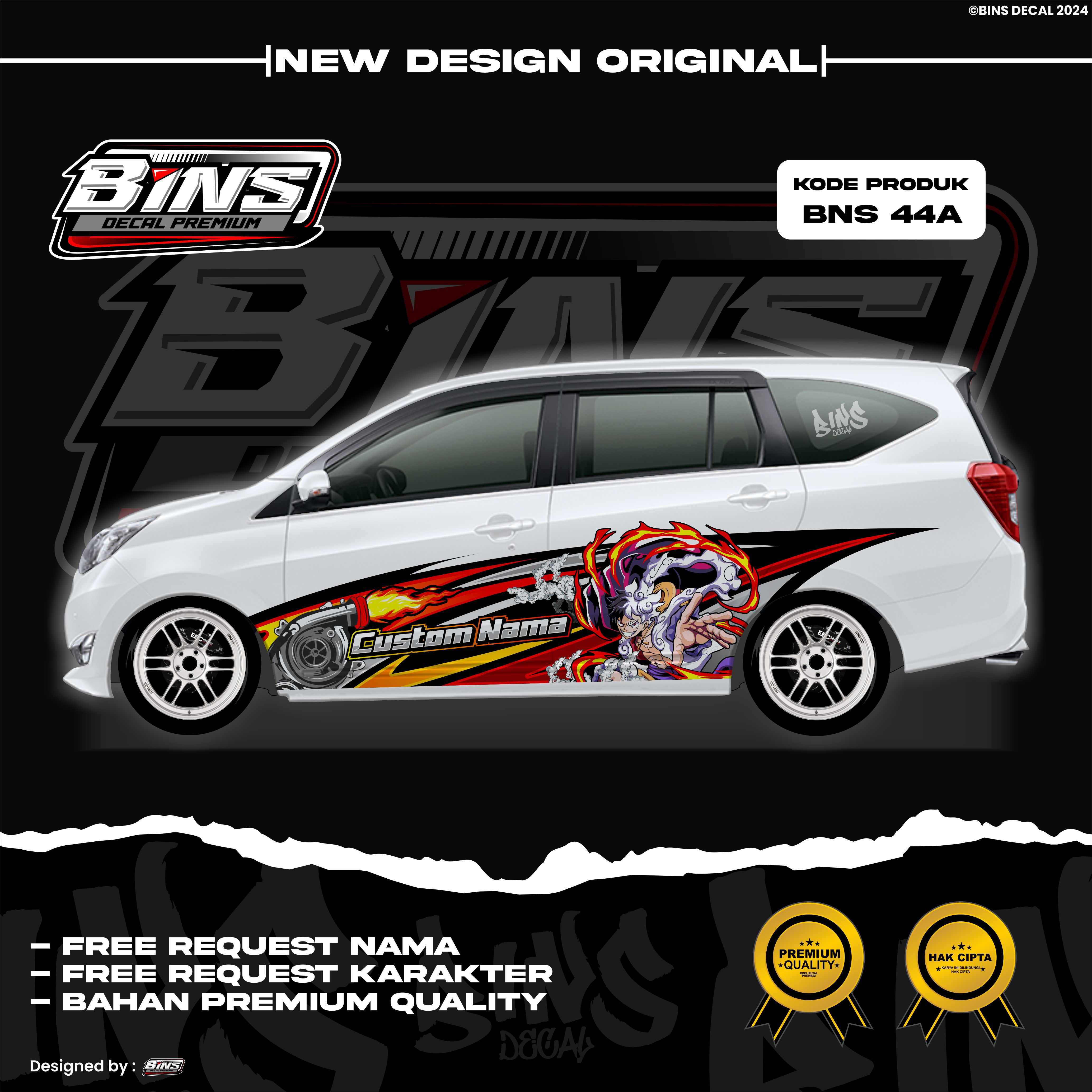 BNS44-STIKER MOBIL DECAL VIRAL ONE PIECE JAZZ BRIO CIVIC ERTIGA XENIA GRATIS GANTI NAMA DAN GAMBAR Harga 128,999 Ringgit*Penghantaran Percuma