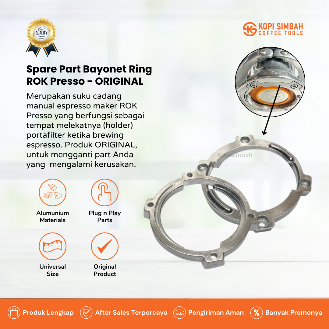 Spare Part Bayonet Ring Rokpresso Original Sparepart Tempat Holder