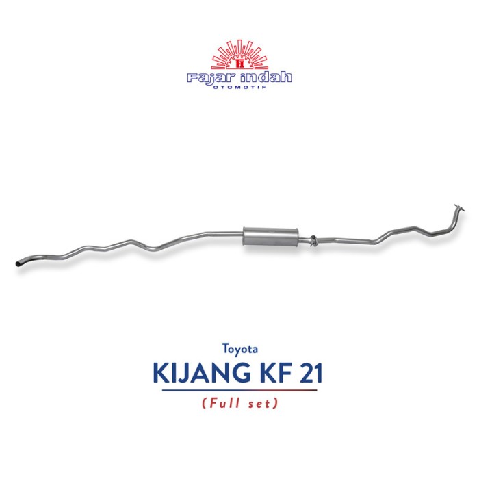 Knalpot Mobil Toyota Kijang KF 21 Full Set (l Pipe + Muffler + Exhaust Pipe) Giá 898,916 Đồng*Miễn phí vận chuyển