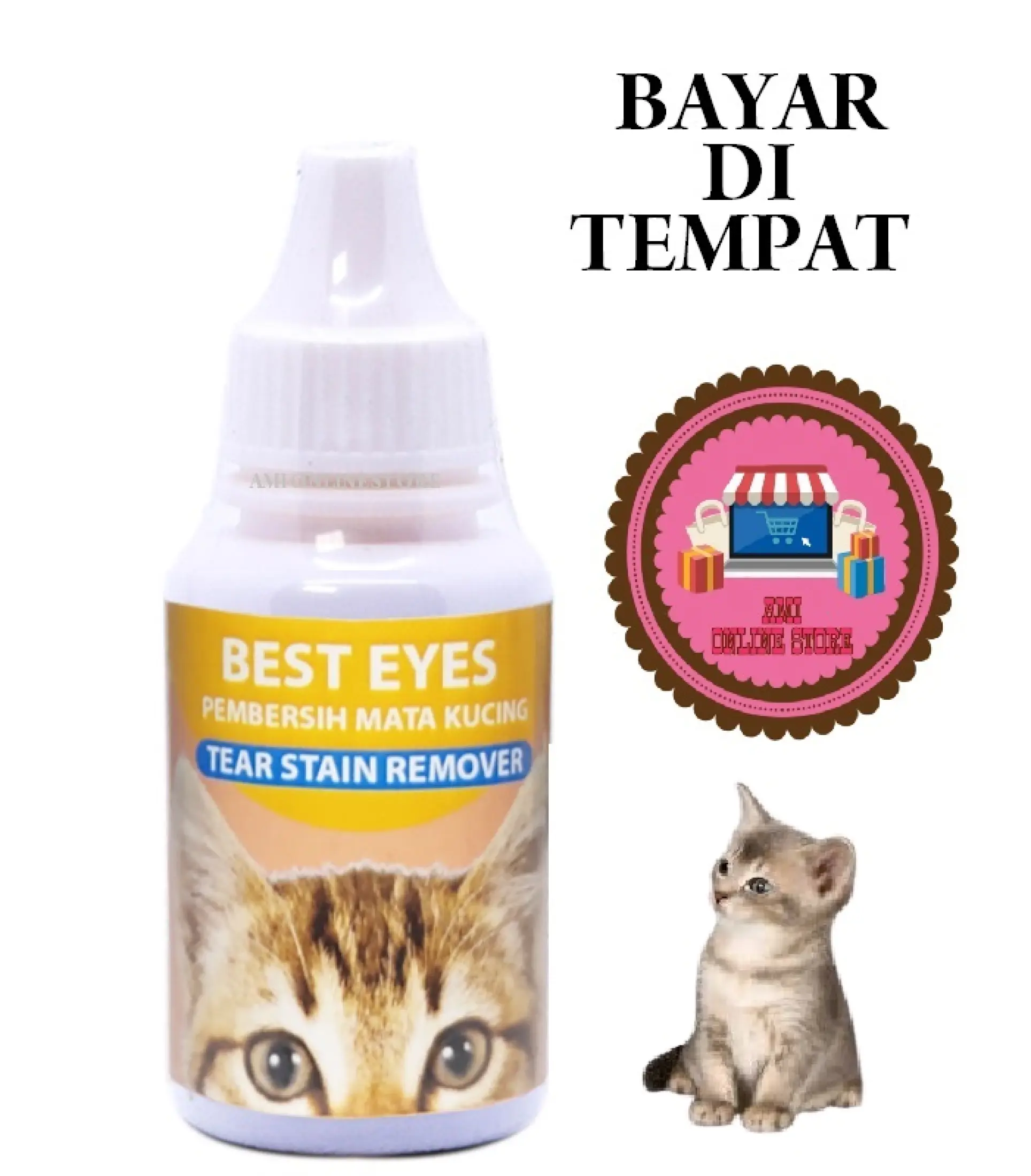 O BEST EYES BAT TETES MATA KUCING SAKIT LUKA BENGKAK BELEK KITTEN 