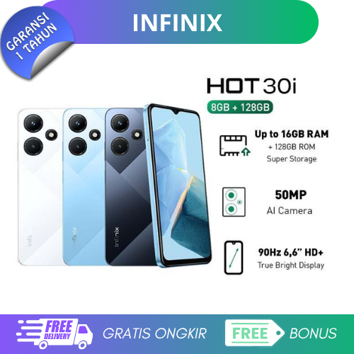 Infinix Hot 30I 8/128Gb - Mediatek Helio G37 - Ips Lcd Harga  1,225,000 Ringgit*Penghantaran Percuma