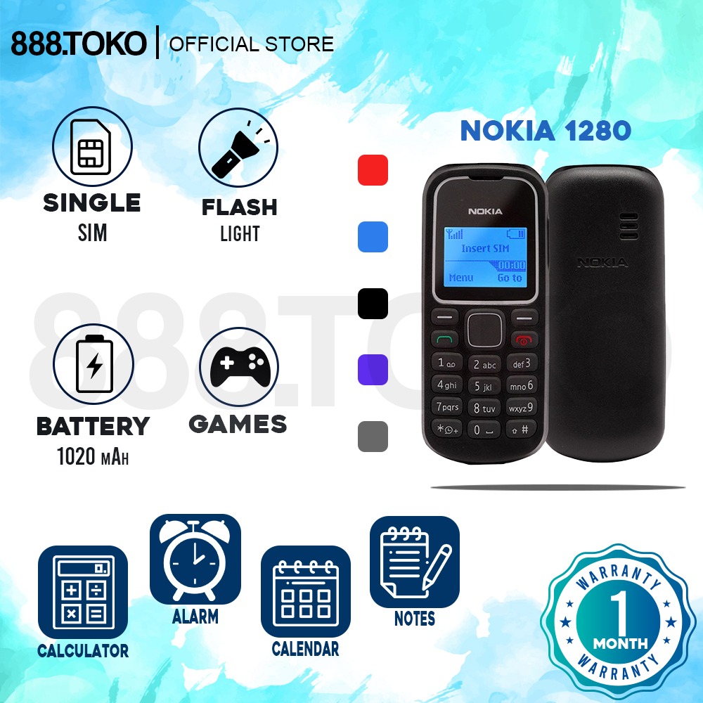 Old School Hp 1280 with Guarantee and Seal Harga 103,000 rupiah*Gratis Ongkir