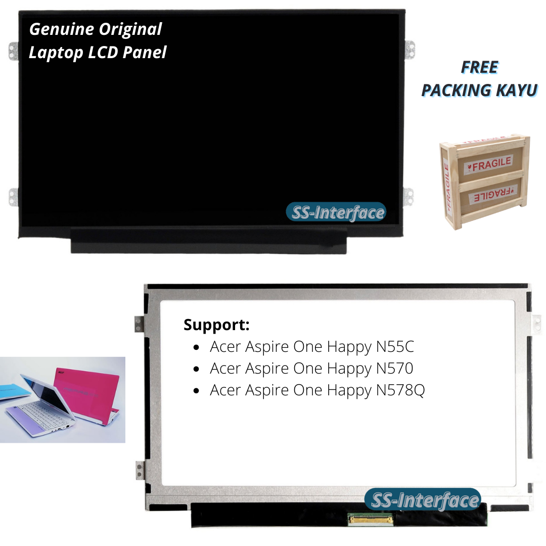 Dalle écran Remplacement Pour Acer Aspire One D257-13dqkk 10.1" LED LCD - Neuf, Garantie 1 An, DisplaySeek