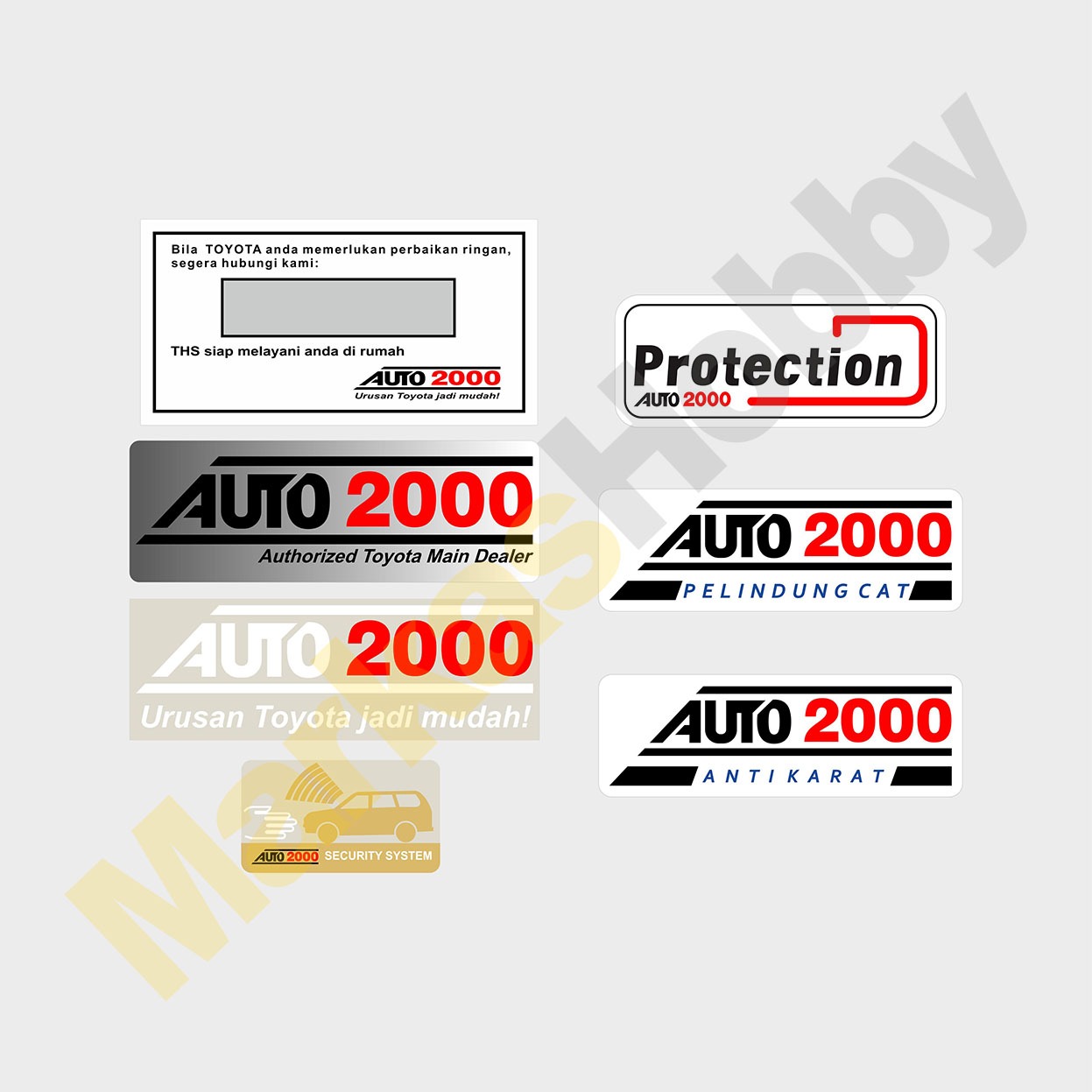 Stiker Dealer Toyota Auto 2000 THS Security kaca Protection Pelindung cat Antikarat Harga 15,000 rupiah*Gratis Ongkir