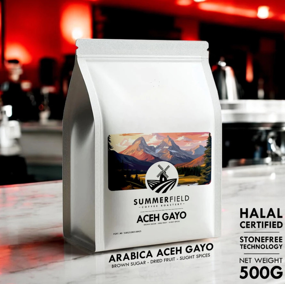 Kopi Arabika Aceh Gayo 500g (Biji/Bubuk) Summerfield Premium Coffee