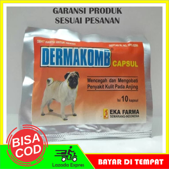 Bayar Di Tempat Dermakomb Kapsul Obat Kulit Anjing Gatal Gatal Bulu Rontok Obat Vitamin Anjing Dansd Lazada Indonesia