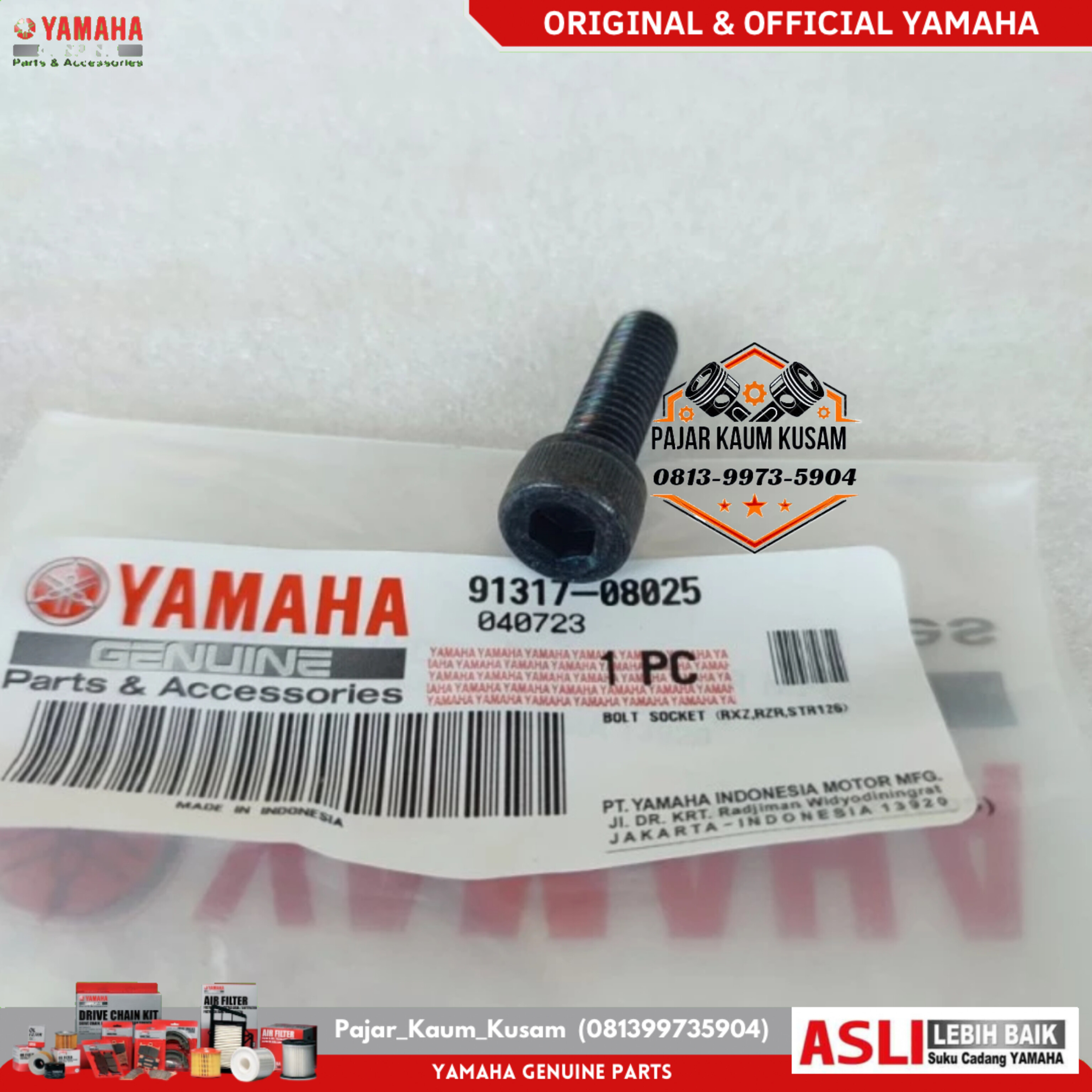BAUT PEDAL ENGKOLAN SELAHAN RX KING ORIGINAL 91317-08025 BOLT Harga 25,000 rupiah*Gratis Ongkir