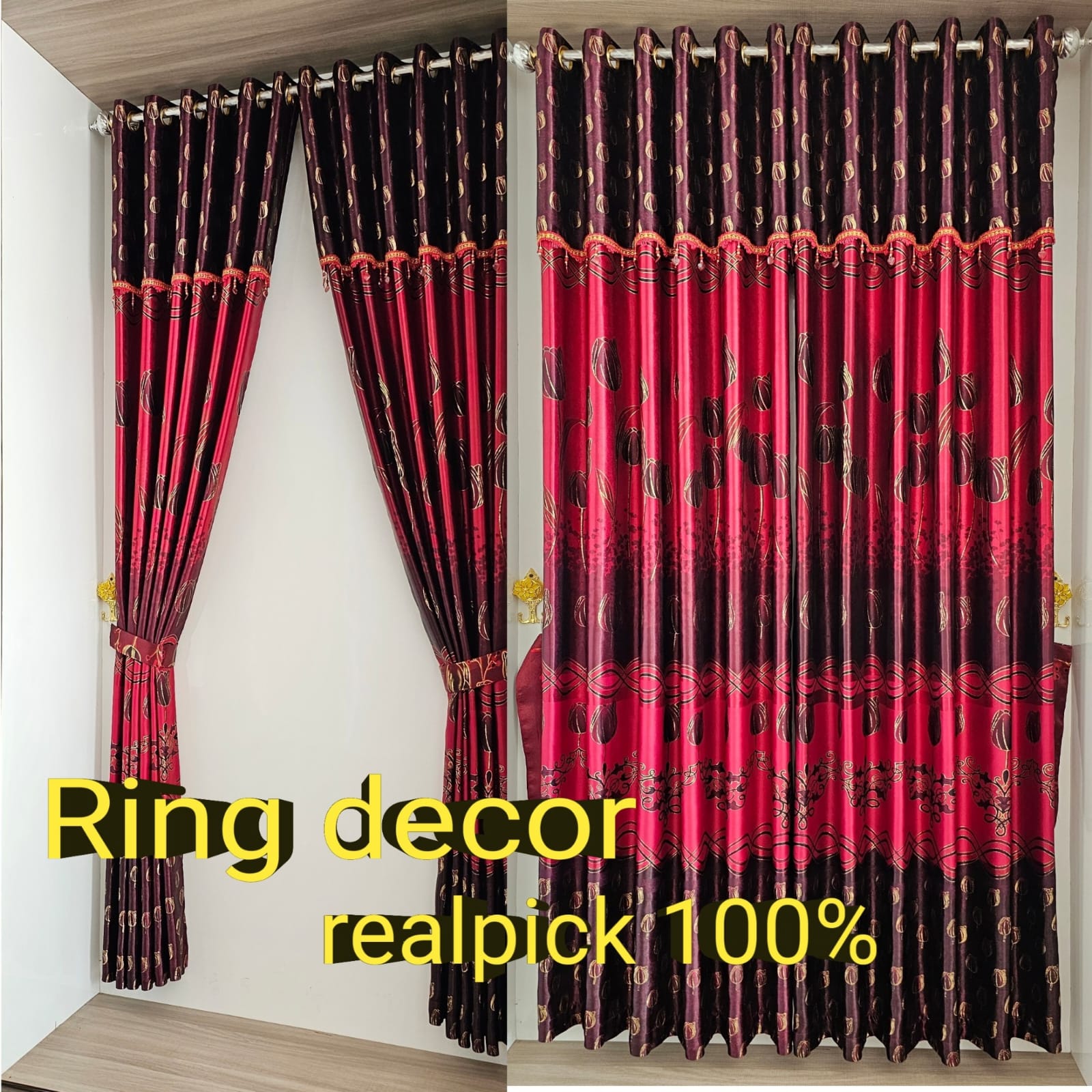 Window curtains blackout prin Mas bangs paste cheap import material semokring 12 holes 6 bubbles Harga  82,750 rupiah*Gratis Ongkir