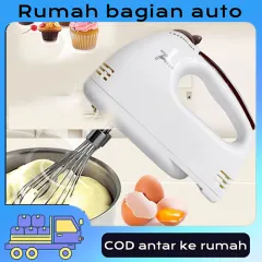 Hand Mixer /Hand Mixer 100 Watt Pengocok Telur Pengaduk Stainless 7 Kecepatan Kocokan Adonan Telur Elektrik Serbaguna- Putih