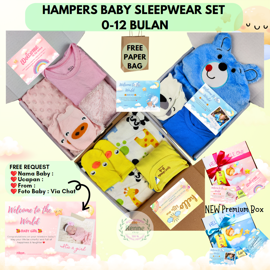 RENNESHOP - (SLEEPY, BUBBLE & ANIMAL 3in1) - Hampers Baby / Hampers Bayi
