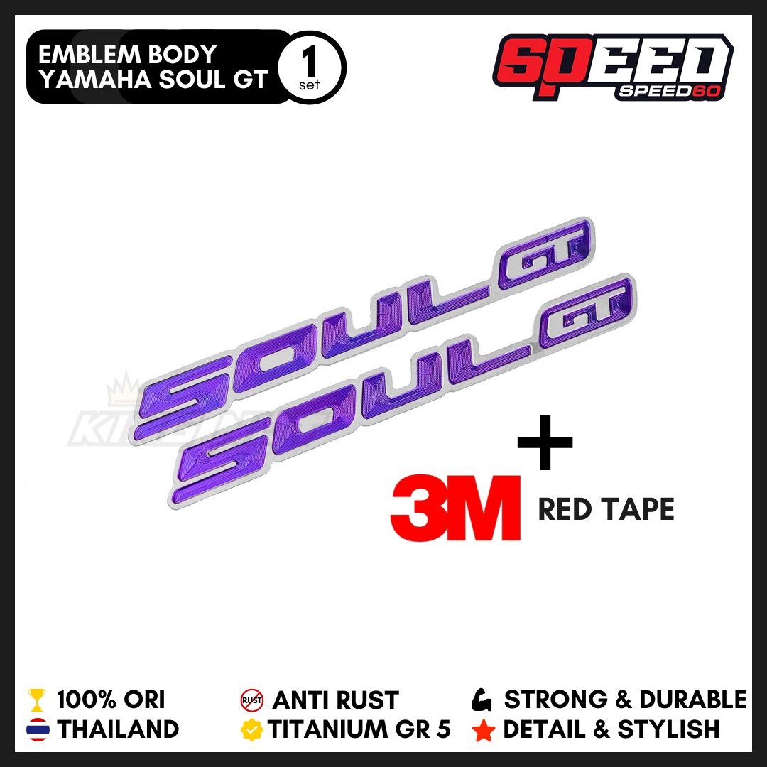 Titanium Emblem Body Cover Yamaha Soul Gt 110 125 by Project60 King Nut Harga 325,000 rupiah*Gratis Ongkir