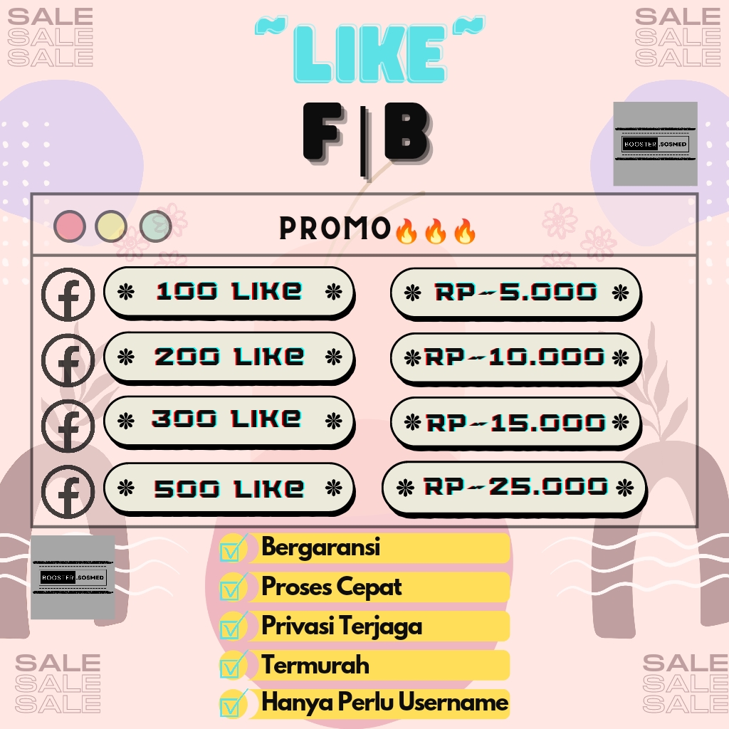 Like FB Termurah Bergaransi!!! Voucher Digital Harga 5,000 rupiah*Gratis Ongkir