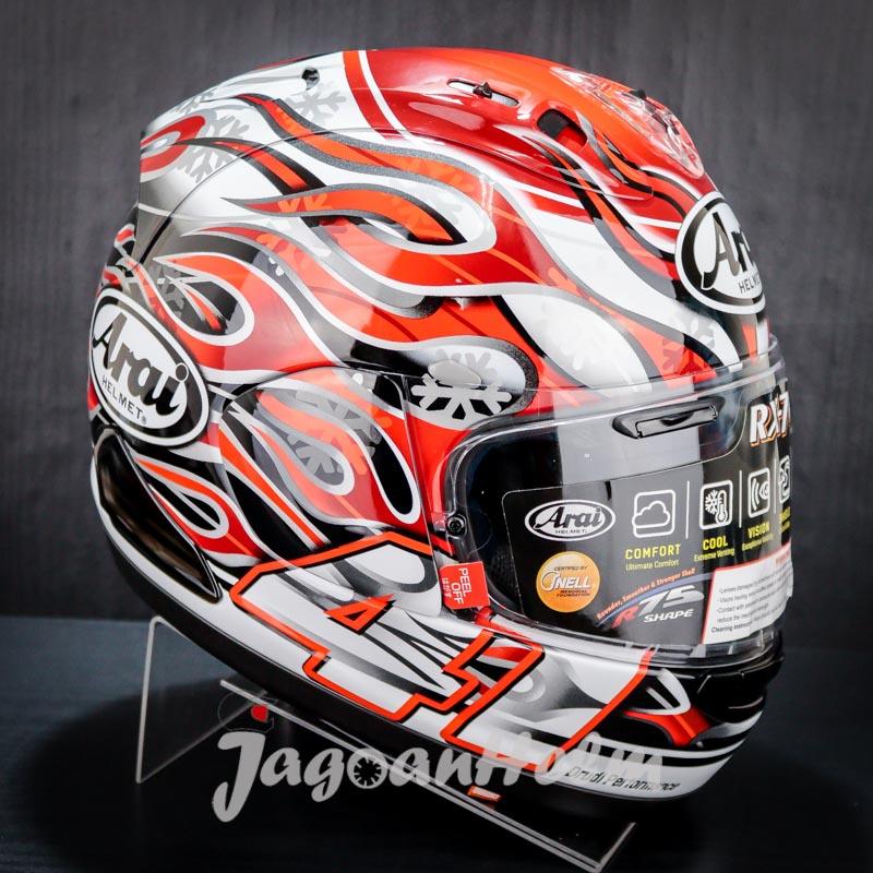 arai haga helmet Corsair-X face helmet that represents the culmination of Arais experience in helmet design and focus on rider protection Corsair-X | Haga GP |