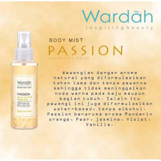 wardah body mist passion