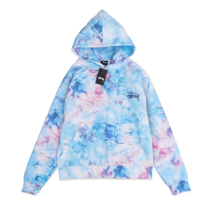 tie dye hoodie mens blue