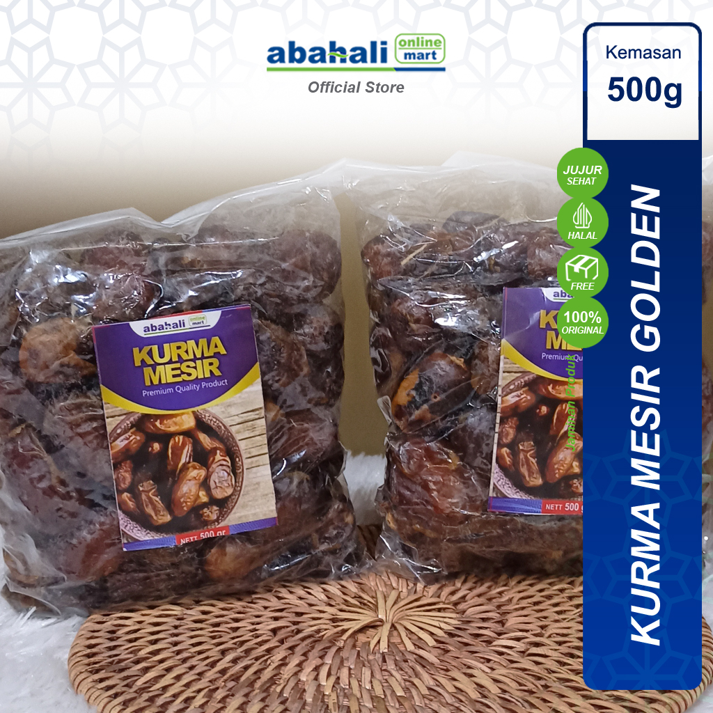 Kurma Basah Mesir Madu Golden Valley 500gr Untuk Puasa & Nabeez Kemasan Plastik Repack Enak Premium