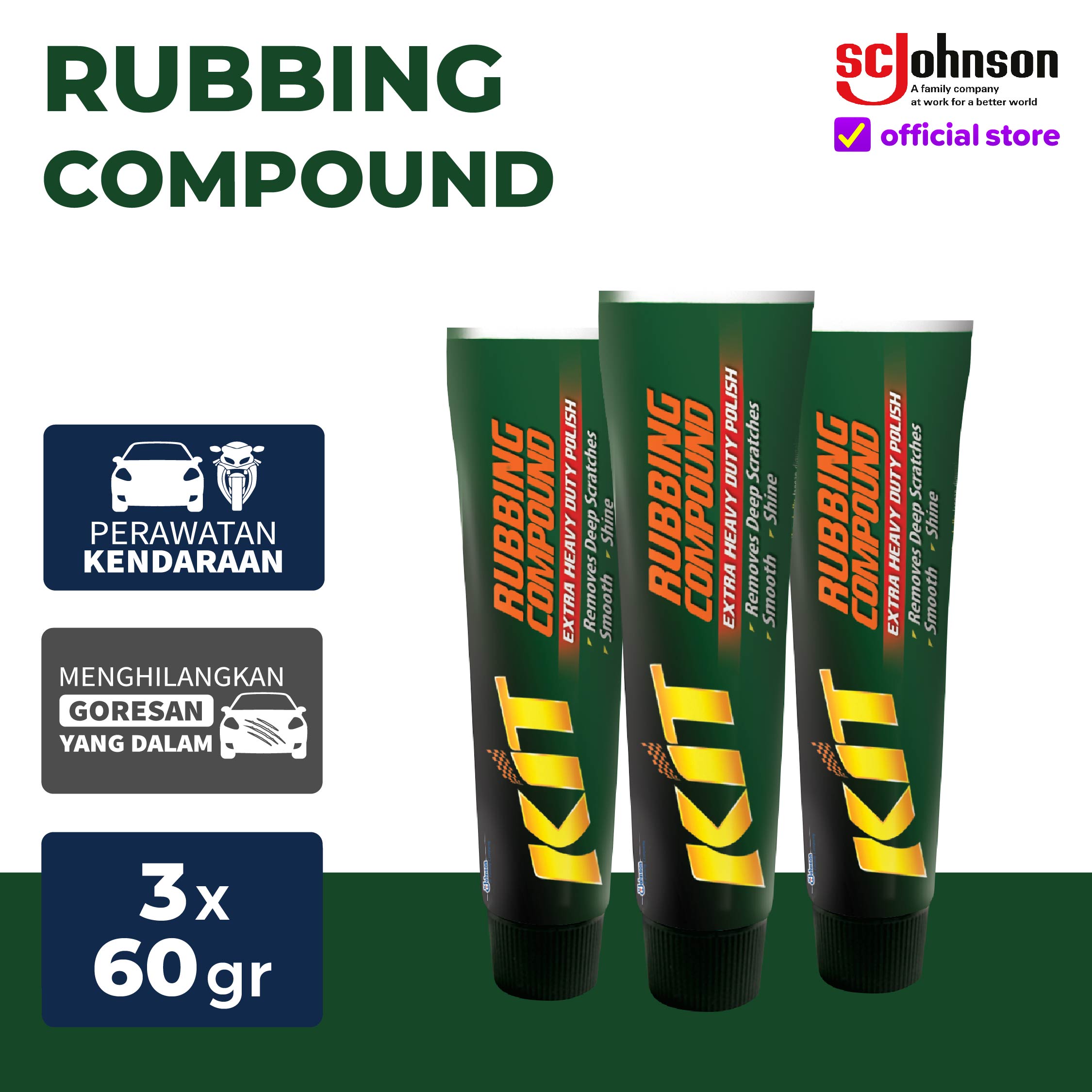 [Dapat 3pcs] Kit Rubbing Compound 60gr Giá 43,650 Đồng*Miễn phí vận chuyển