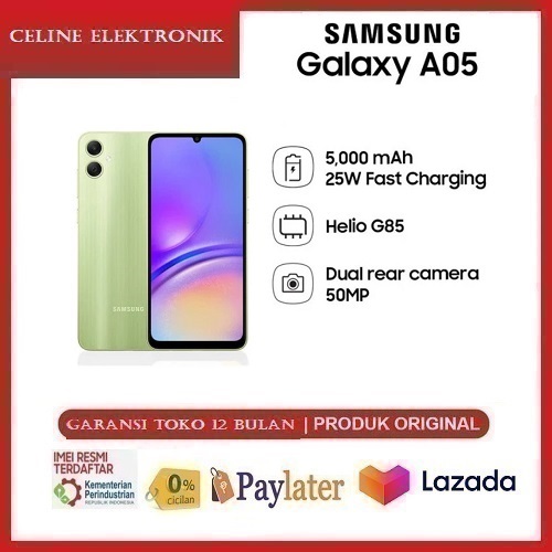 Samsung A05 6/128 GB warranty Harga 1,014,900 rupiah*Gratis Ongkir