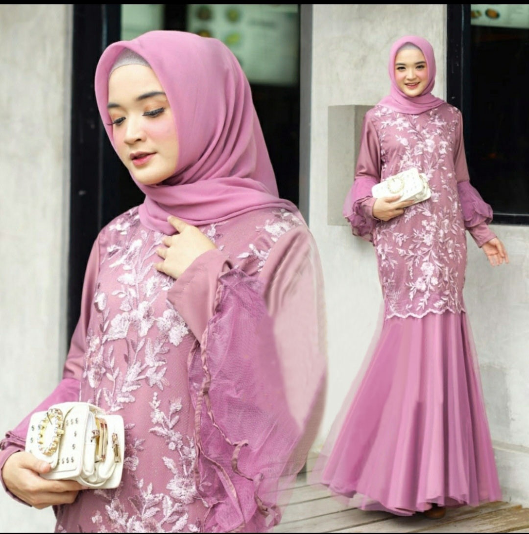 Baju Gamis Wanita Terbaru 2020 Baju Gamis Model Duyung Ervira Lazada Indonesia