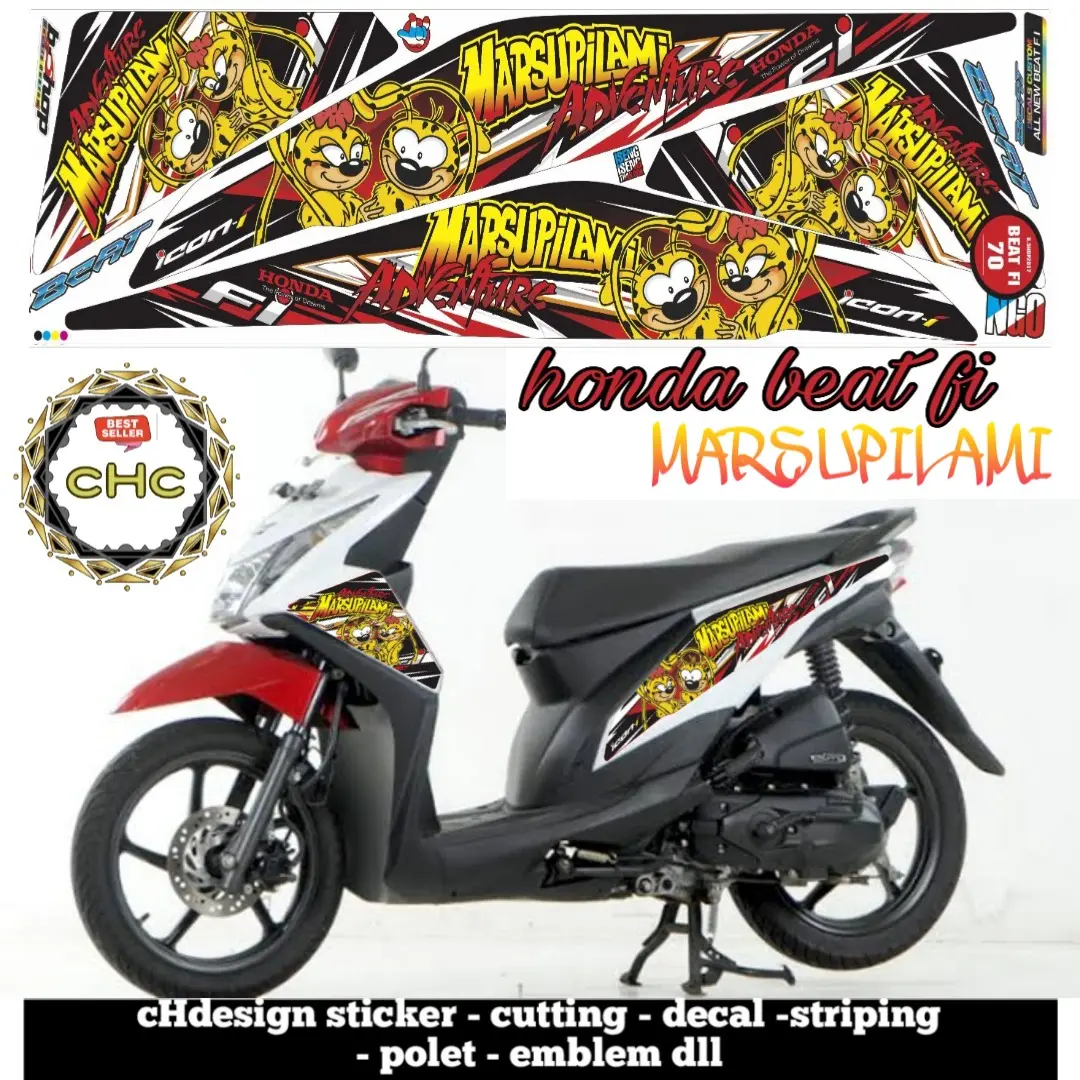Beat Fi Modifikasi Stiker Honda Marsupilami Lazada Indonesia