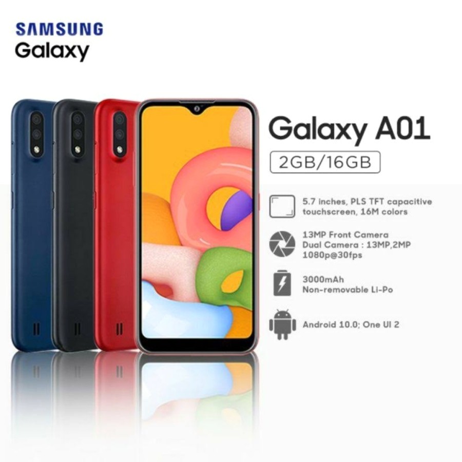 SAMSUNG A01 / RAM 2GB - INTER 16GB / BERGARANSI Harga  950,000 Ringgit*Penghantaran Percuma