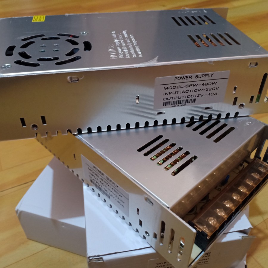 Power Supply 12V 40A Murah Harga 110,000 rupiah*Gratis Ongkir