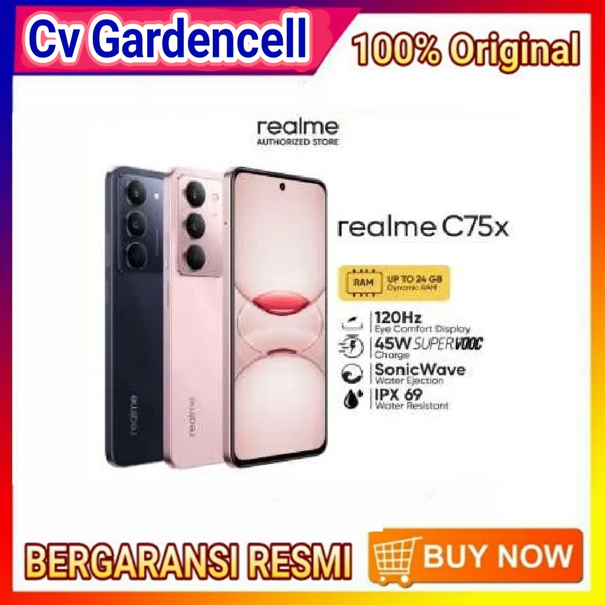 Realme C75X Ram 8/128gb Garansi Resmi Harga 2,185,000 rupiah*Gratis Ongkir