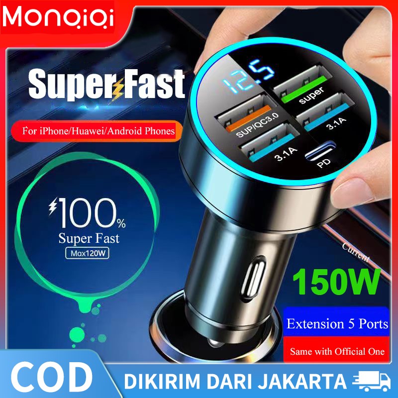 (Dikirim Dari Jakarta)Monqiqi Car Charger / Charger Mobil Fast Charging 3.1A 3.0A 2.4A Qualcomm Quick Charger/Super 4 Port USB Universal Harga 29,580 rupiah*Gratis Ongkir