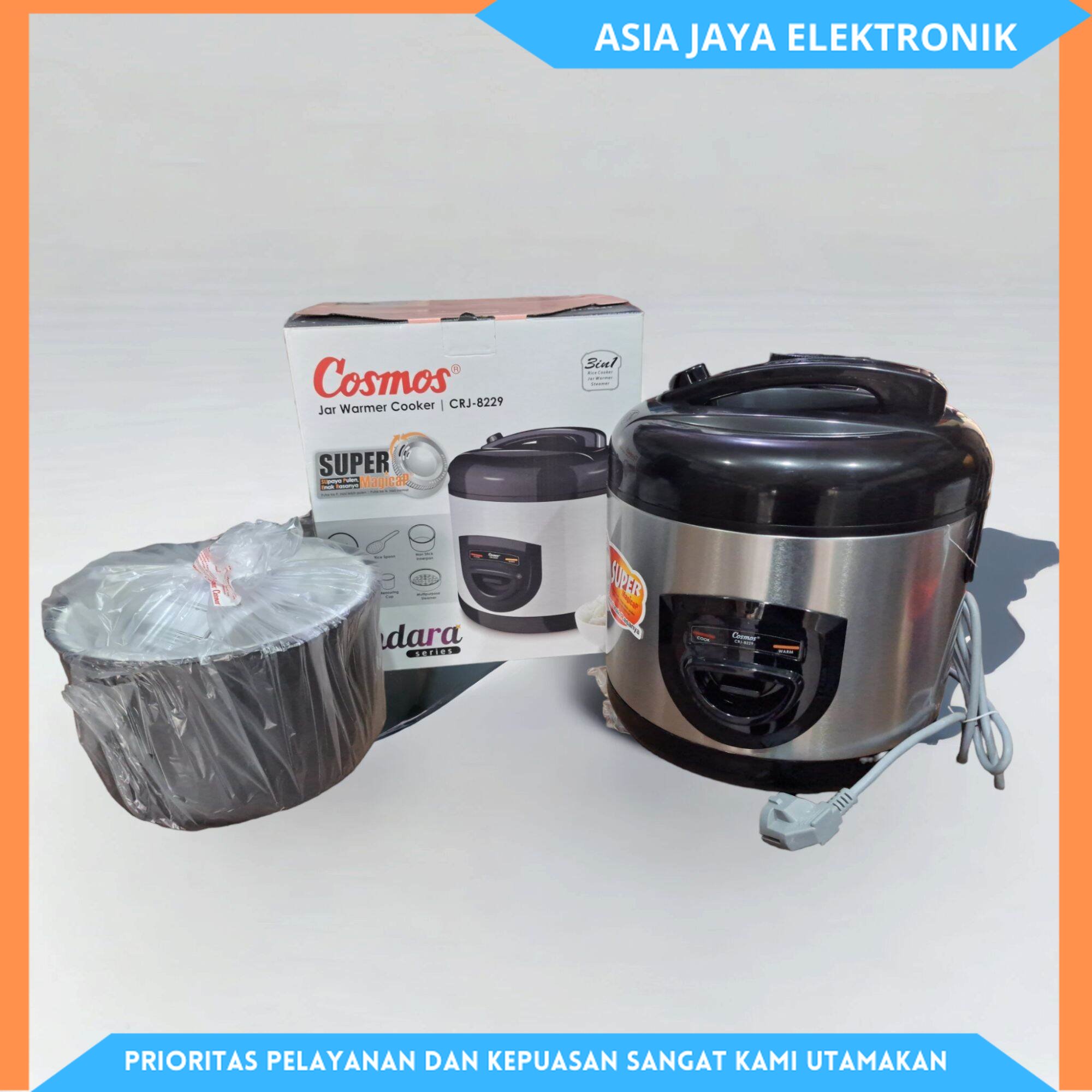 	 COSMOS Magicom 2 Liter Rice Cooker Mejikom CRJ-8229 BSS 3in1	
