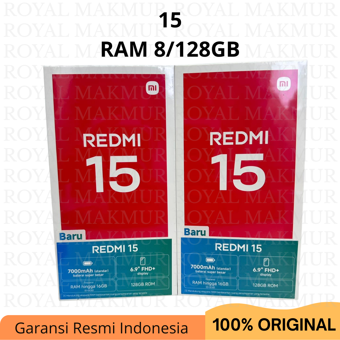 Xiaomi Redmi 15 8/128GB-official warranty Harga  2,135,000 Ringgit*Penghantaran Percuma