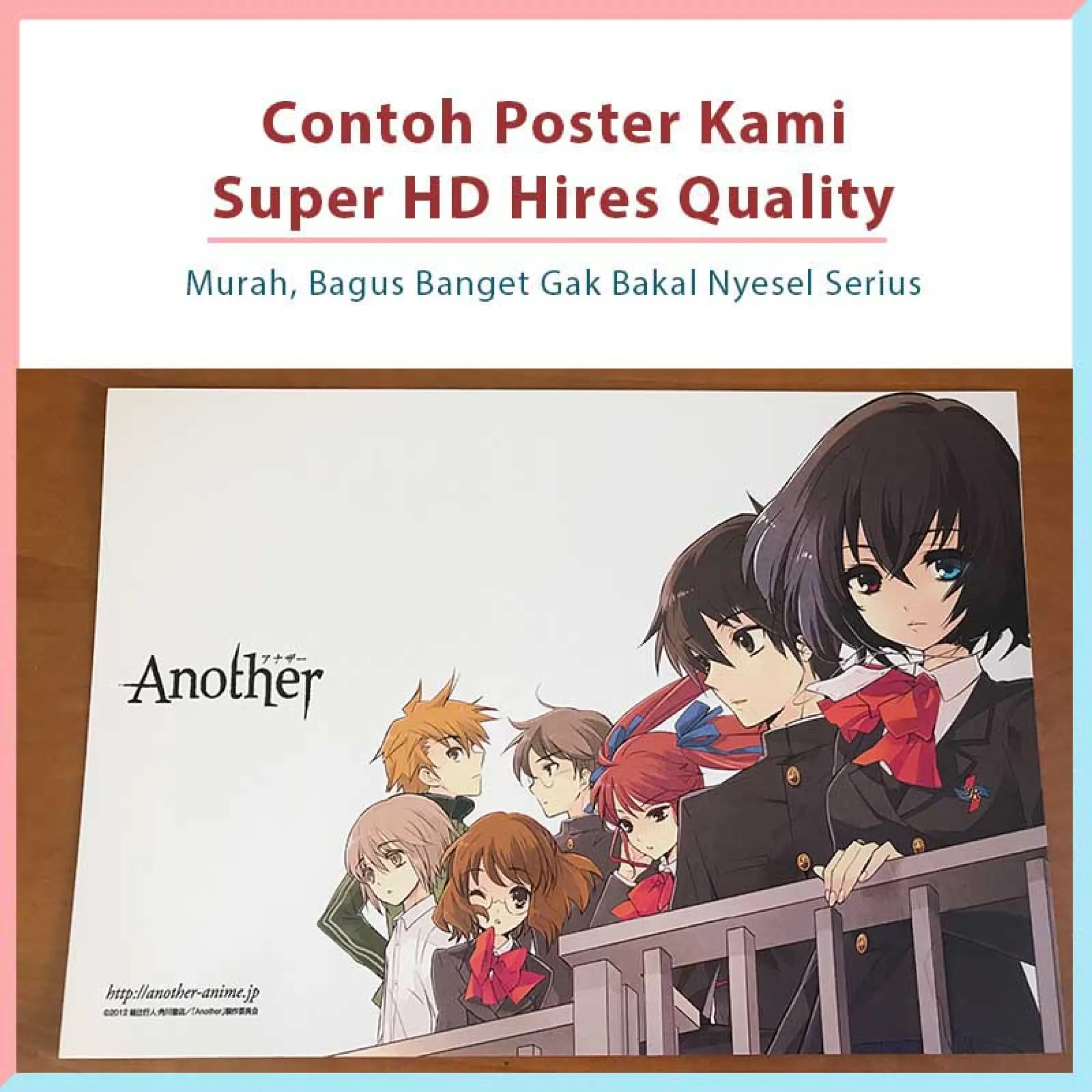 Poster Another Anime Misteri Horor Terbaru Mei Misaki Koichi Izumi Yukari Naoya Novel Adaptation Netflix Animasi Jepang Foster Kamar Hiasan Dinding Wibu Dekorasi Kamar Terbaik Pajangan Rumah Murah