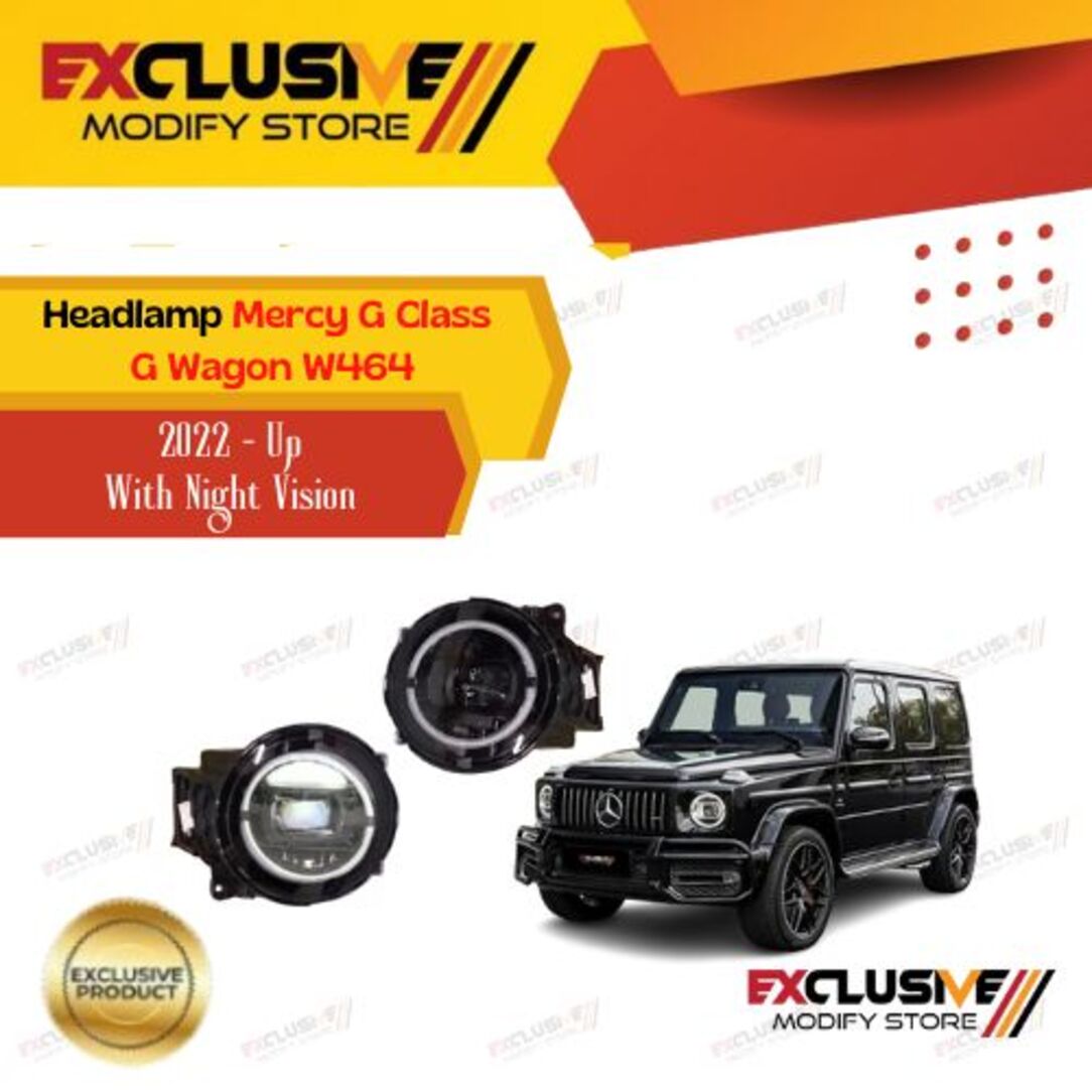 Mercy G class G Wagon w464 (2022 up) headlamp night vision G63 G350 G400 G500 original barcode part number Harga  85,000,000 Ringgit*Penghantaran Percuma