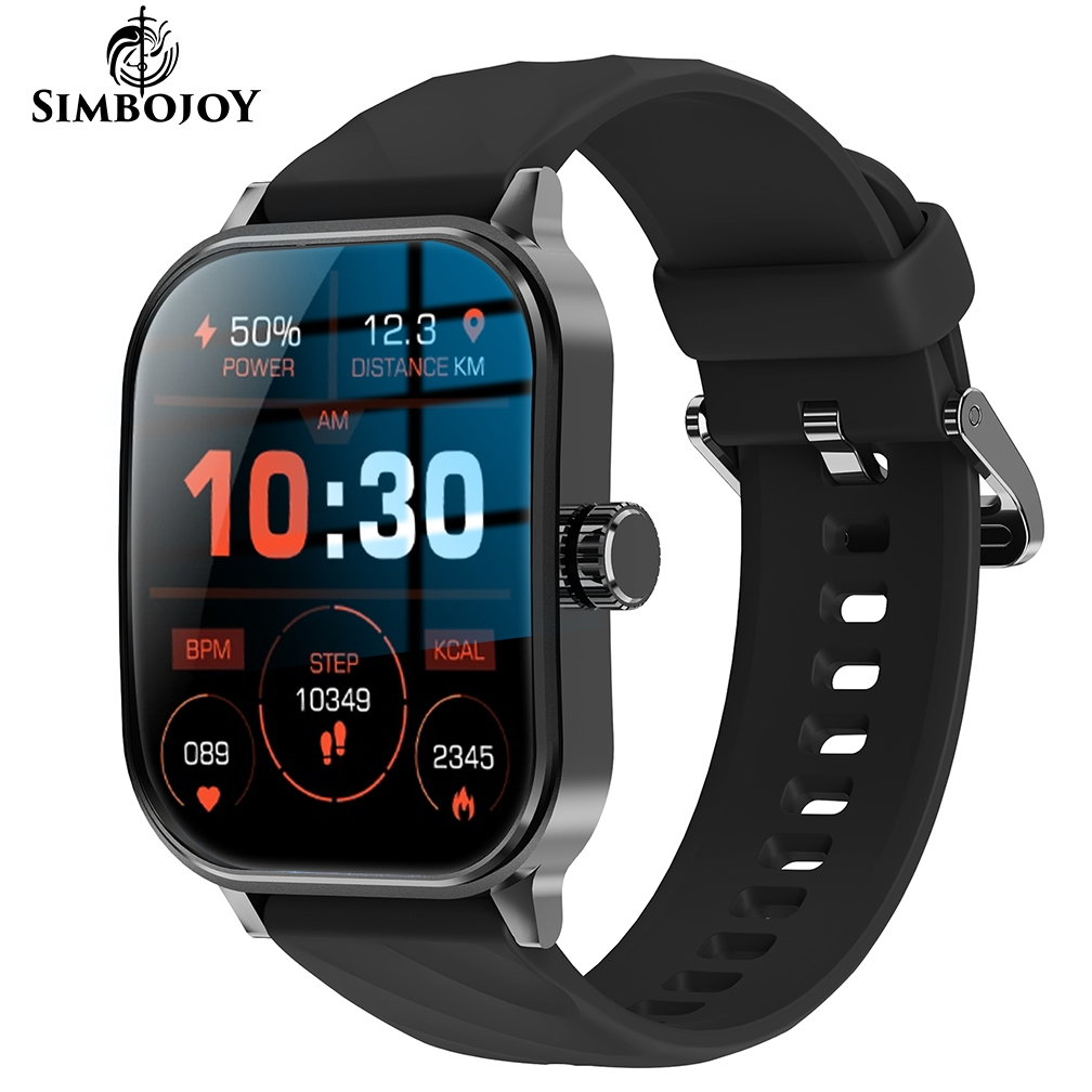 Simbojoy SmartWatch New IP67 Waterproof 2.01-inch Curved IPS Screen |Bluetooth Call Running Pace Custom Wallpaper Smartwatch Health Monitoring Harga 199,000 rupiah*Gratis Ongkir