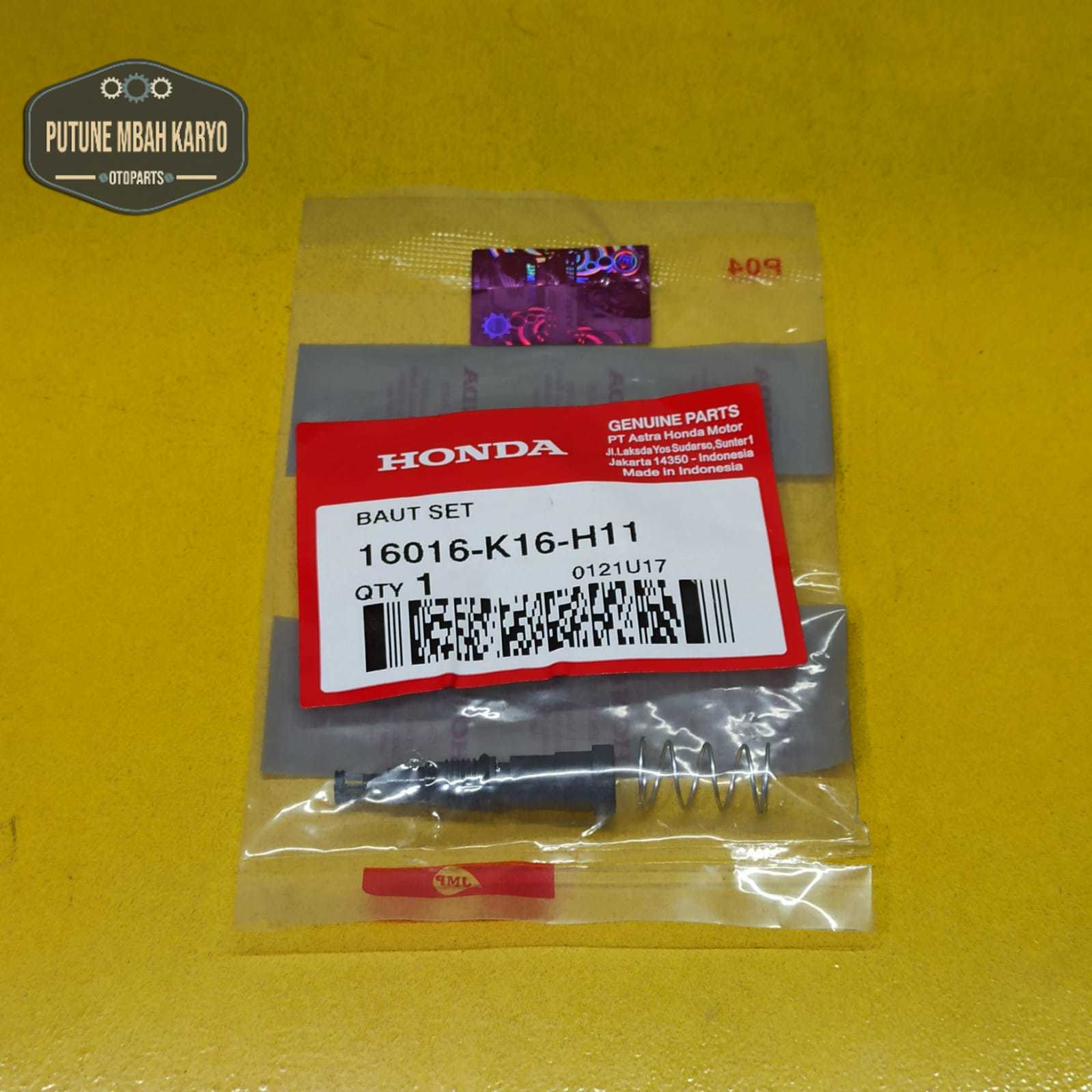 Baut Setelan Angin Beat FI Blade 125 Mega Pro Vario Scoopy Spacy K16 Harga 7,372 rupiah*Gratis Ongkir