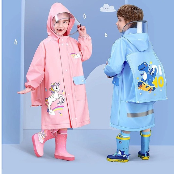 Jas hujan anak/mantel anak /hoodie anak laki laki dan perempuan ponco dengan topi extra Harga 78,888 rupiah*Gratis Ongkir