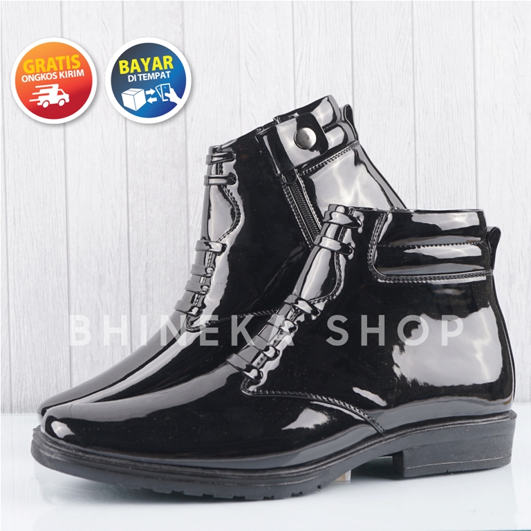Sepatu Pdh Dinas Satpam Security polri Tni Model Tali Mati Harga  96,515 rupiah*Gratis Ongkir