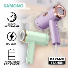 SAMONO 800W Setrika Uap Portable Bisa Dilipat Setrika Baju Mini 2 Level Kecepatan Steamer Iron SW-GSG120
