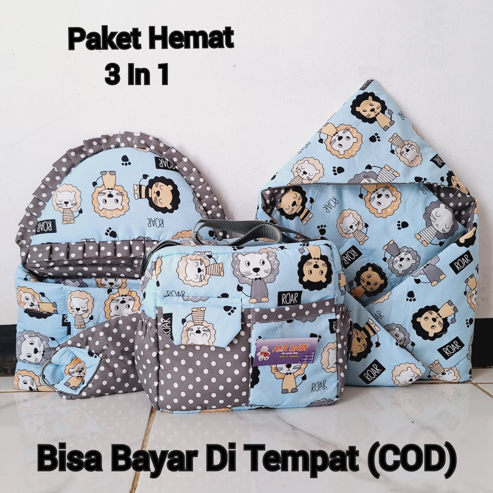 Paket Hemat 3 In 1 Gendongan Samping Selimut Bayi Dan Tas Bayi Motif Terlaris