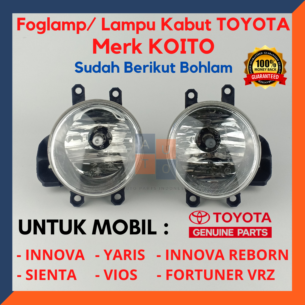 Foglamp Innova Reborn/ Lampu Kabut Sienta/ Foglamp Fortuner VRZ/ Foglamp Yaris/ Foglamp Vios/ Foglamp KOITO Harga 247,000 rupiah*Gratis Ongkir