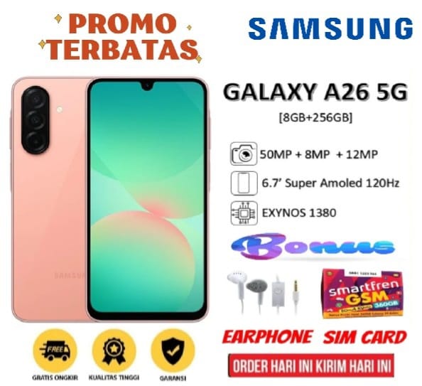 Samsung Galaxy A26 5G 8/256 | 5000mAh FHD + NFC Super AMOLED | warranty | fullset Giá 3,360,000 Đồng*Miễn phí vận chuyển