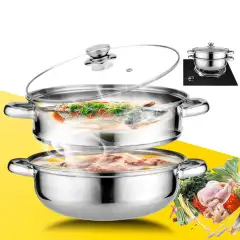 [PROMO TERMURAH] Dandang Steamer Panci Kukus Stainless 28 Cm / Steamer Pan / Alat Kukus / Dandang Panci / Panci Siomay / Perangkat Memasak | MODERN KITCHEN ID