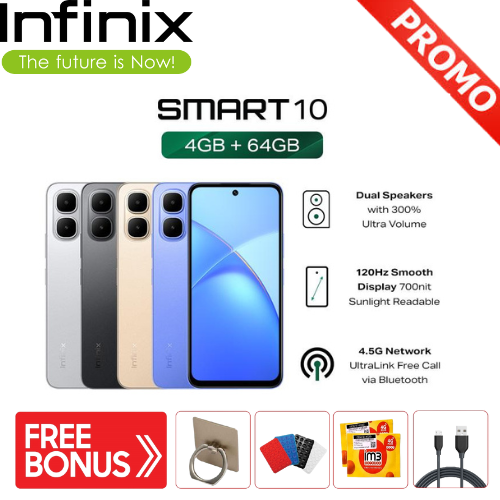 Infinix Smart 10 4/128Gb - Thin and Light Design Harga 1,010,000 rupiah*Gratis Ongkir