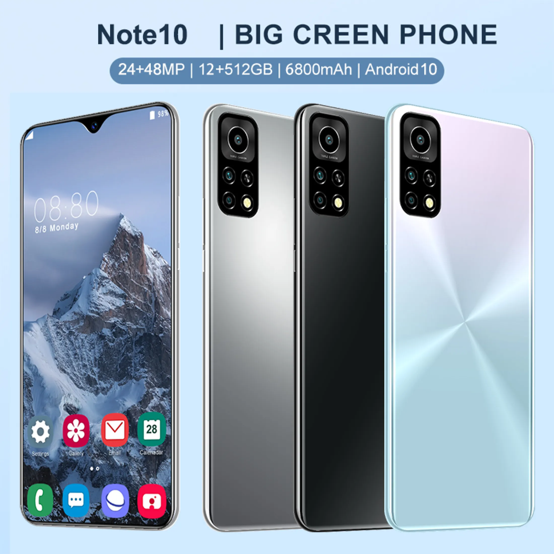 Terbaru 2021 Hp Promo Sunfury Note10 6 5inch Hp Cod Ram 12gb Rom 512gb 100 Original Baru Smartphone Lazada Indonesia