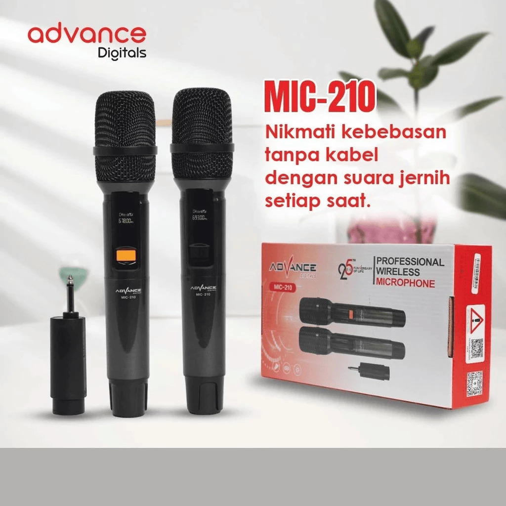 Advance mic210 double mic wireless recharger for suncard or Speaker official warranty 1 year Harga 244,500 rupiah*Gratis Ongkir