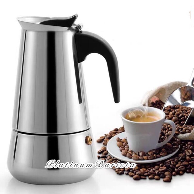 Moka Pot Stainless 4 Cup Mokapot Espresso Coffee Maker Pembuat Kopi