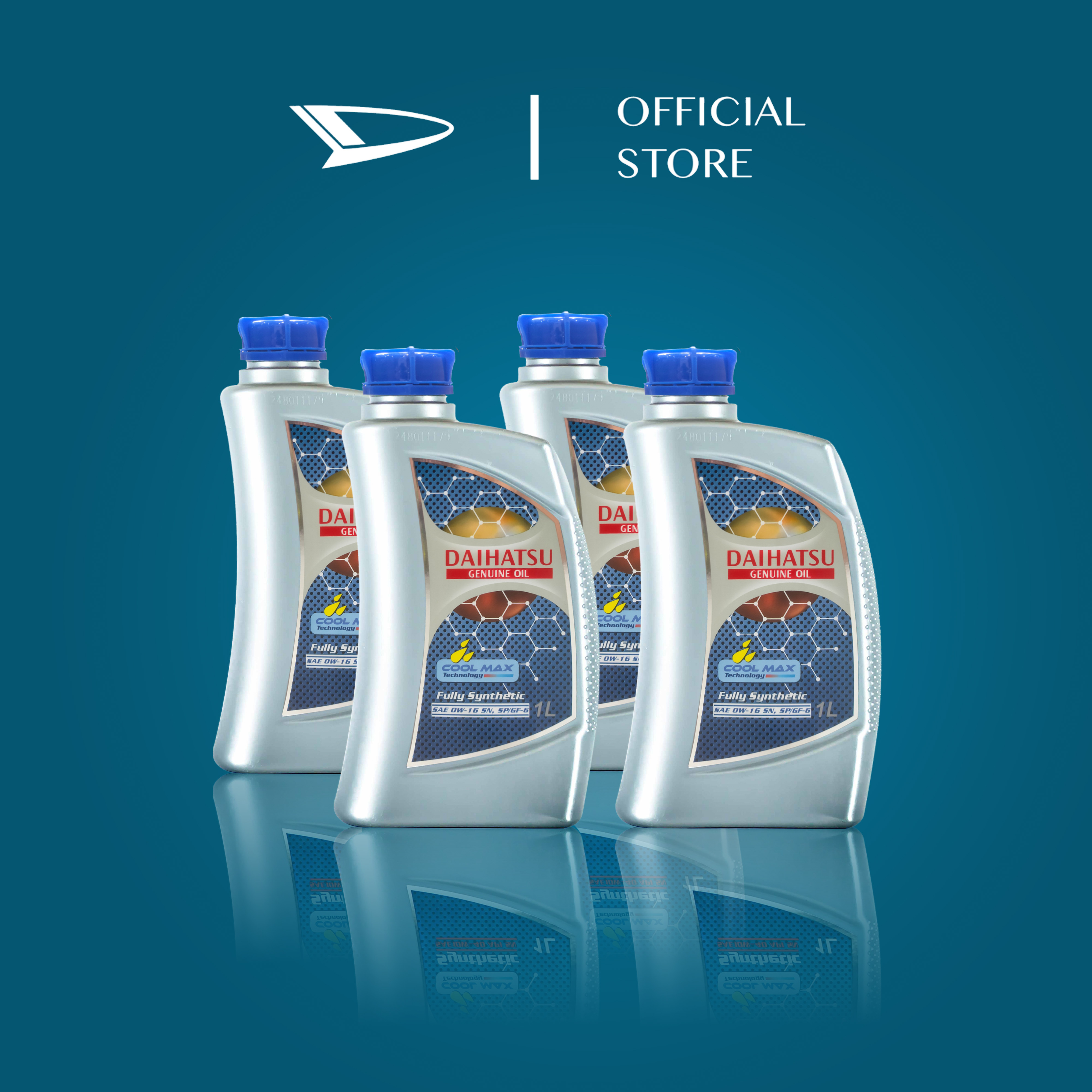 Daihatsu Genuine Oil 0W-16 SN SP/GF-6 Fully Synthetic Oil 4L Harga 828,000 rupiah*Gratis Ongkir