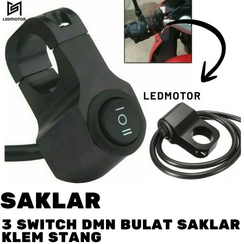 Motorcycle Handlebar Switch 3 Switch Dmn Round – on Off on Multifunction Premium Harga 19,500 rupiah*Gratis Ongkir