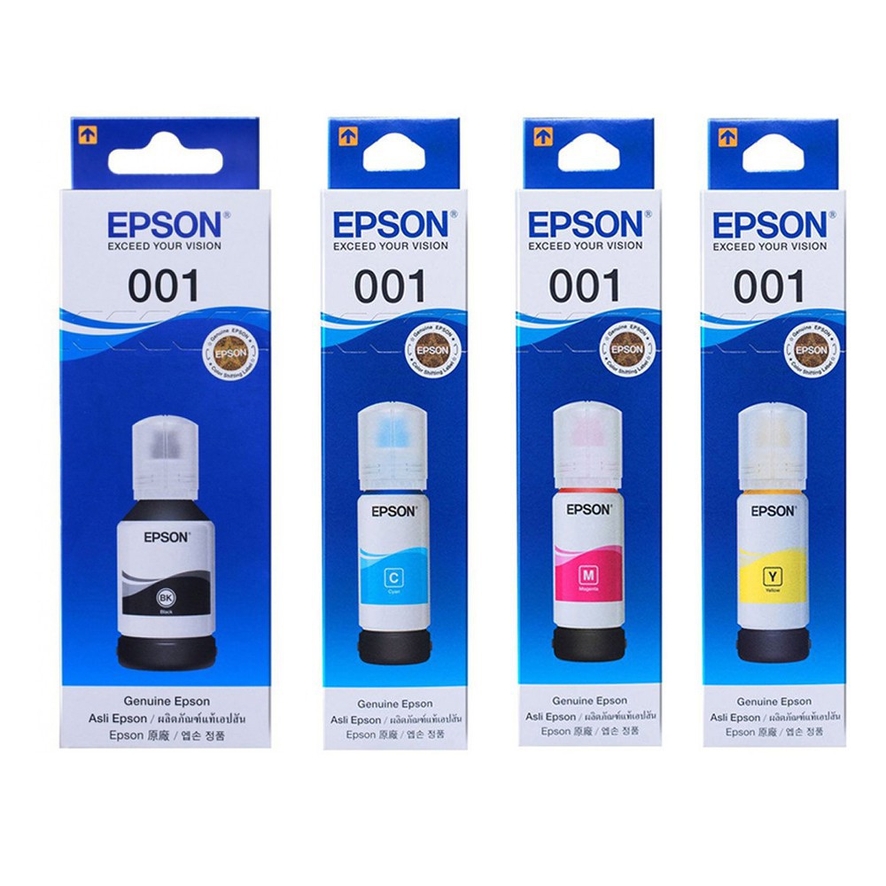 tinta epson 001 black + 001 colour for L4150 L4160 L6160 L6170 L6190 |  Lazada Indonesia