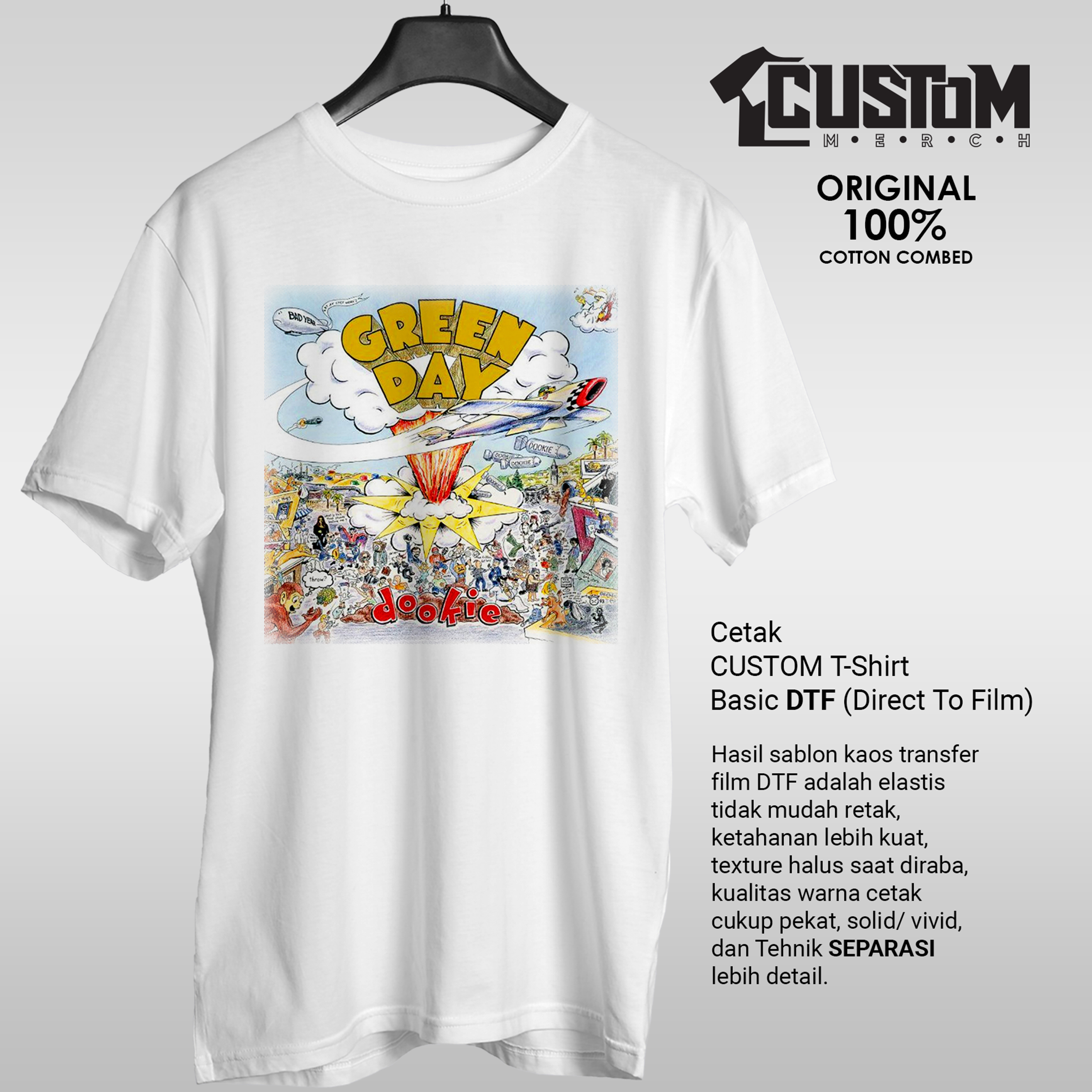 Kaos Band Green Day Dookie/ Kaos Green Day/ Tshirt Green Day