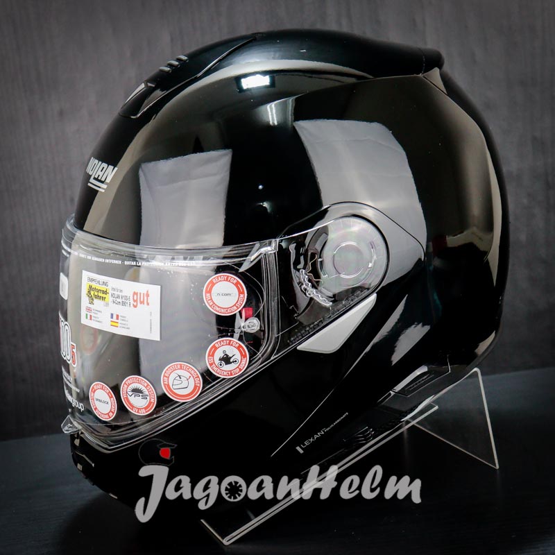 NOLAN HELM N100-5 CLASSIC N-COM 003 | GLOSSY BLACK | N1005 MODULAR Harga 6,726,000 rupiah*Gratis Ongkir